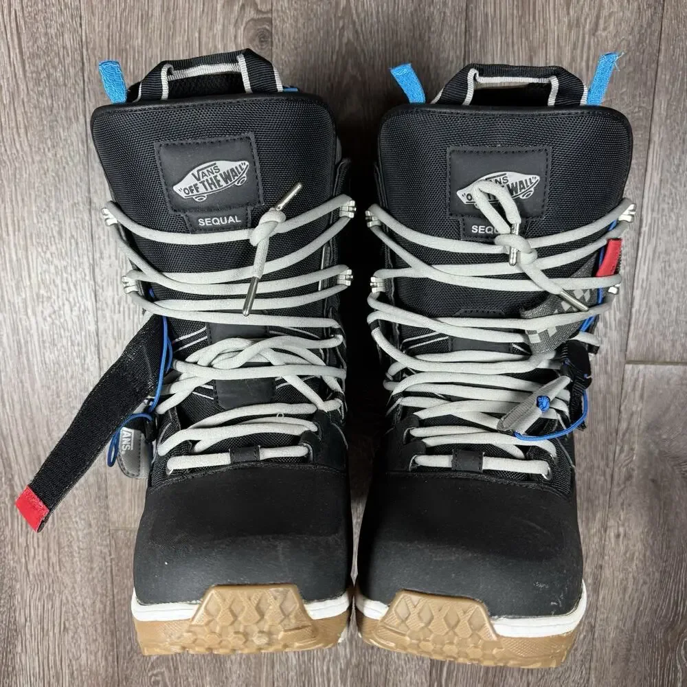 Vans Sequal Men’s Snowboard Boots US 11 Black Gray Lace-Up All Mountain